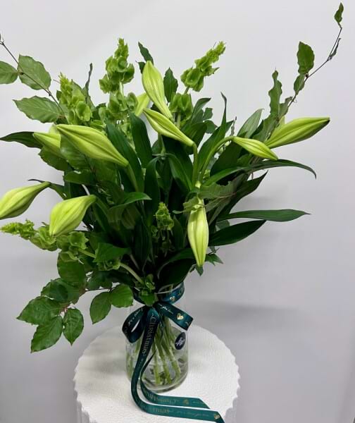 Christmas Lily Vase